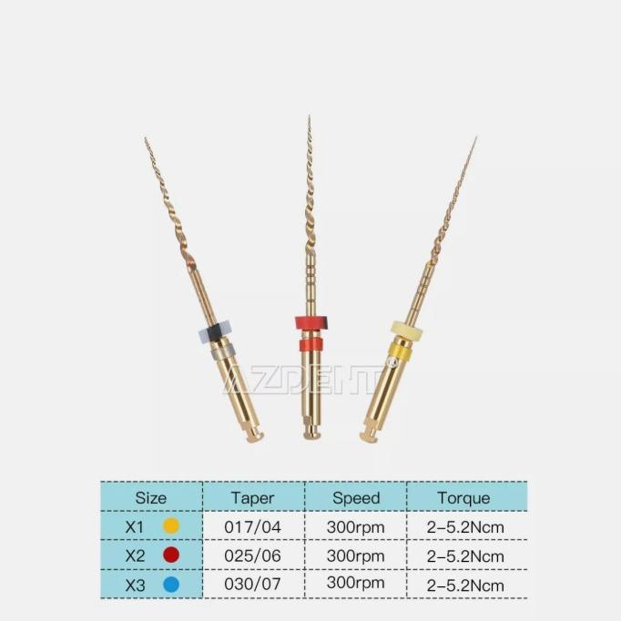 Jual W3 Pro+ mirip Dentsply Protaper Next X1X3 25mm NiTi Rotary Endo