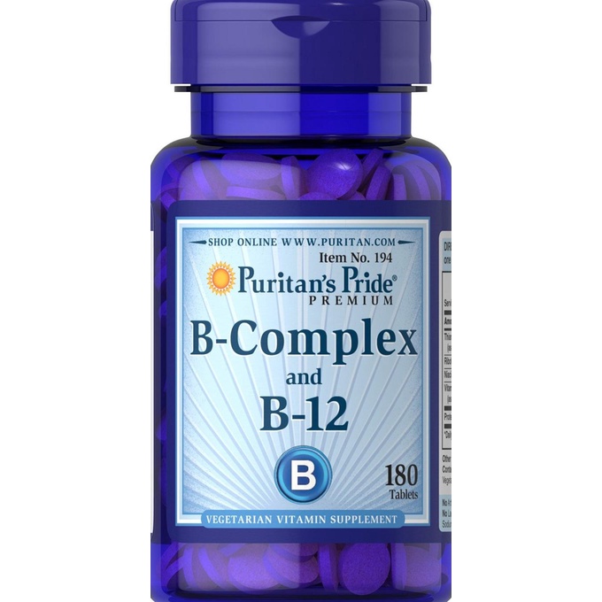 Jual Puritans Pride Vitamin B-Complex And Vitamin B-12, 180 Count ...