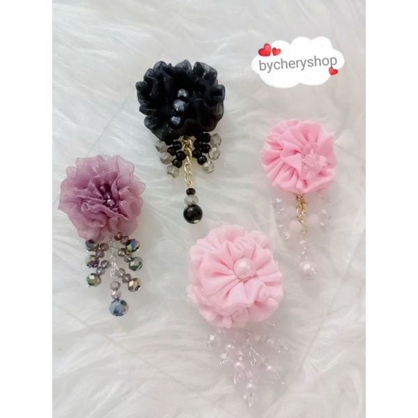 Jual DIY handmade hijab bunga kristal rumbai | Shopee Indonesia