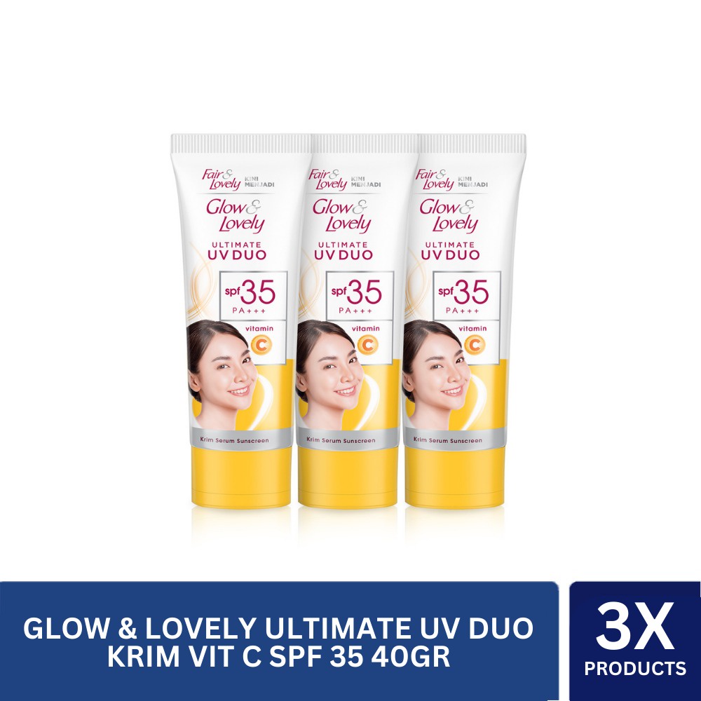 Jual Glow & Lovely Ultimate UV Duo 40g x3 Shopee Indonesia