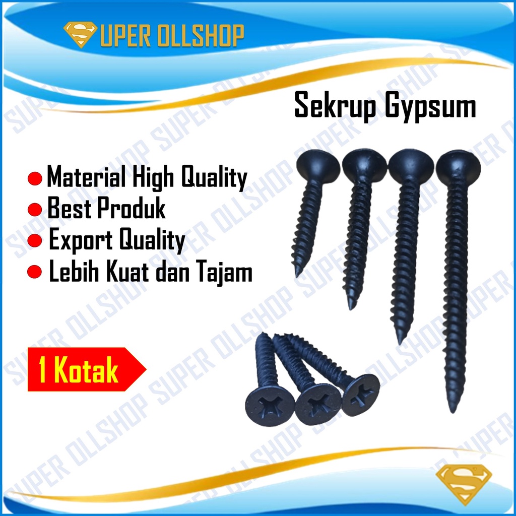 Jual Sekrup Gypsum Baja Baut Skrup Kayu Drywall Screw Sekrup Gypsum Drywall Skrup Dus