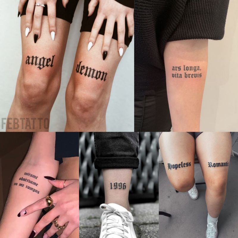 Jual Custom Tato tulisan Aesthetic Sesuai Keinginan Tatto temporer