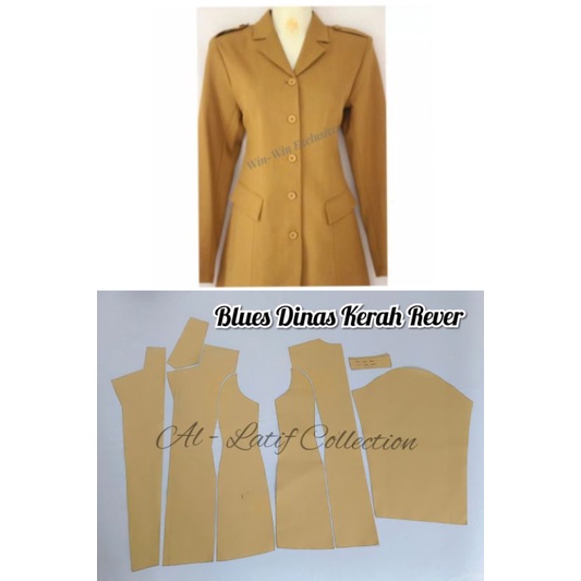 Jual pola instan / pola jiplak BLUS DINAS KERAH REVER | Shopee Indonesia
