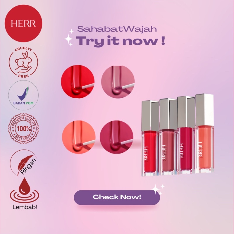 Jual HERR Forever Seamless Lip Tint Lip Tint Halal, anti kering