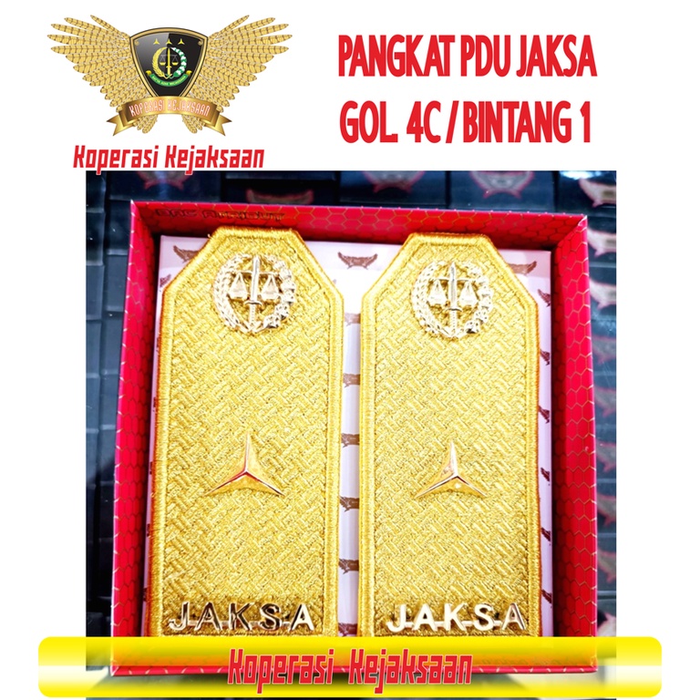 Jual PANGKAT PDU JAKSA KEJAKSAAN RI GOL 4C BINTANG 1 | KARET MOTIF ...