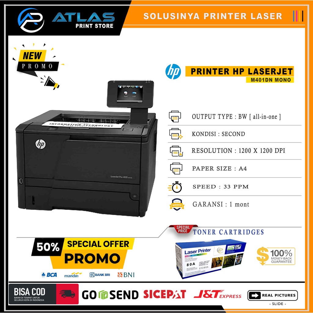 Jual HP LaserJet Pro 400 M401dn / Printer HP LaserJet M 401 Duplex ...