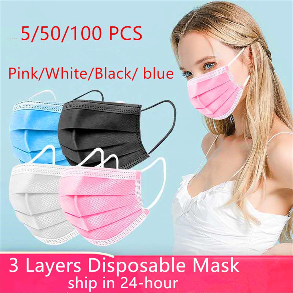Jual MASKER 3 PLY EARLOOP DAN HIJAB isi 50PCS / SURGICAL MASK / DISPOSABLE MASK PLY ISI 50pcs