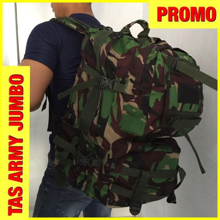 Jual Terbaru Di 2022 Tas Army Jumbo Tas Ransel Tentara Tni Hijau Loreng ...