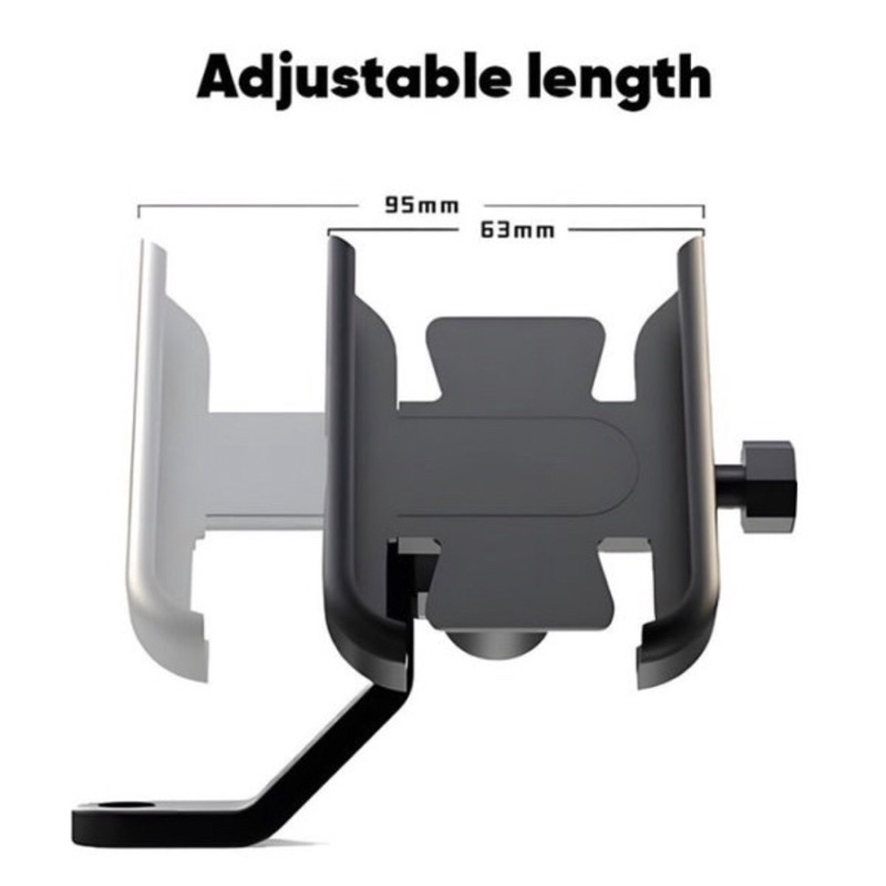 Jual Phone Holder Motor ROKER Full Besi Dudukan HP Spion Stang Sepeda ...