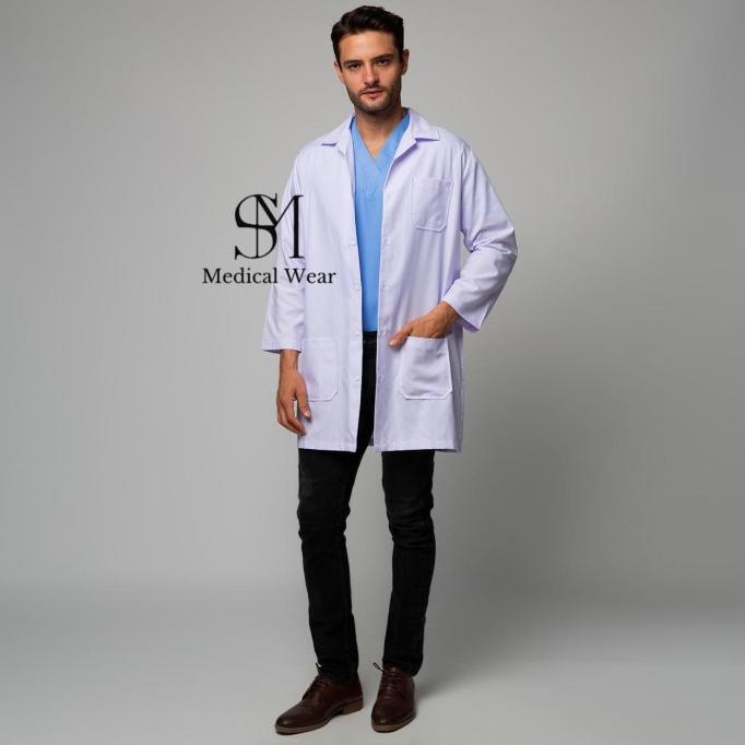 Jual Baju Lab Lengan Panjang Jas Lab Laboratorium Praktek Sm Medical