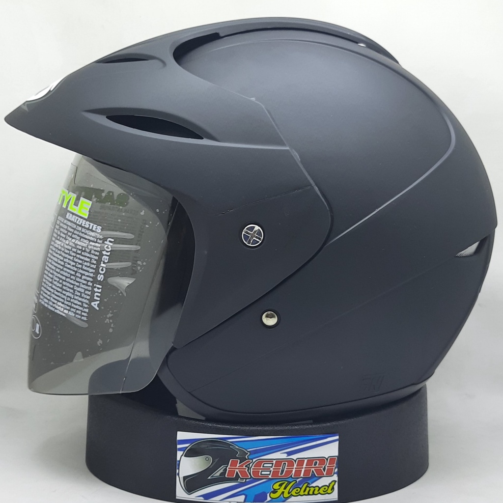 Jual Helm Hiu Nico Half Face Original Visor Smoke Niko Shopee Indonesia