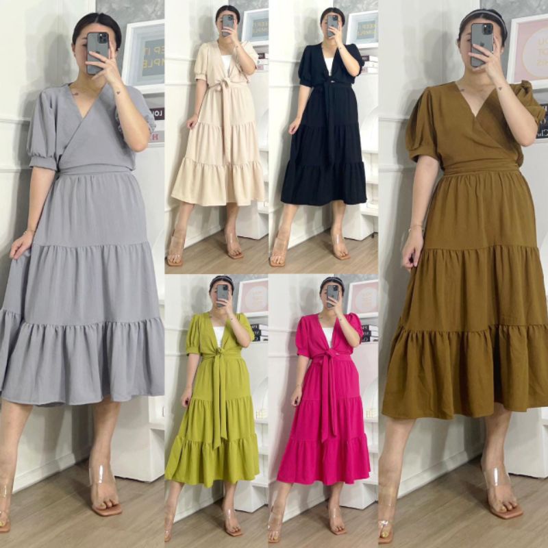 Jual Kimmy Kimono Top with Midi Flare Skirt (kode #2190) | Shopee Indonesia