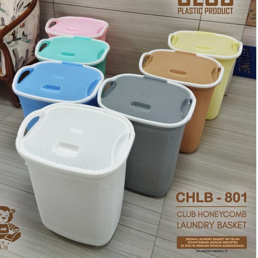 Jual Terbaik Cub Keranjang Laundry Basket Pakaian Keranjang Baju Kotor Tutup Crb 800 Motif 9119