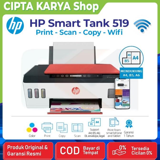 Jual Promo Hp Smart Tank 519 All In One Printer Print Scan Copy Wireless Shopee Indonesia 9805