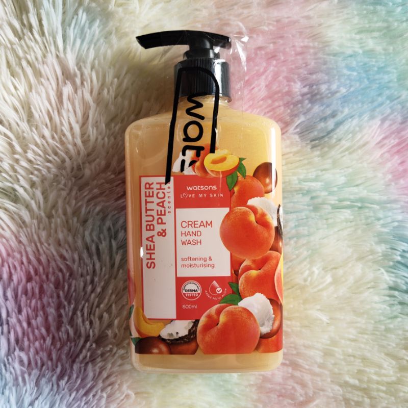 Jual WATSONS Shea Butter & Peach Scented Cream Hand Wash 500 ml (NEW