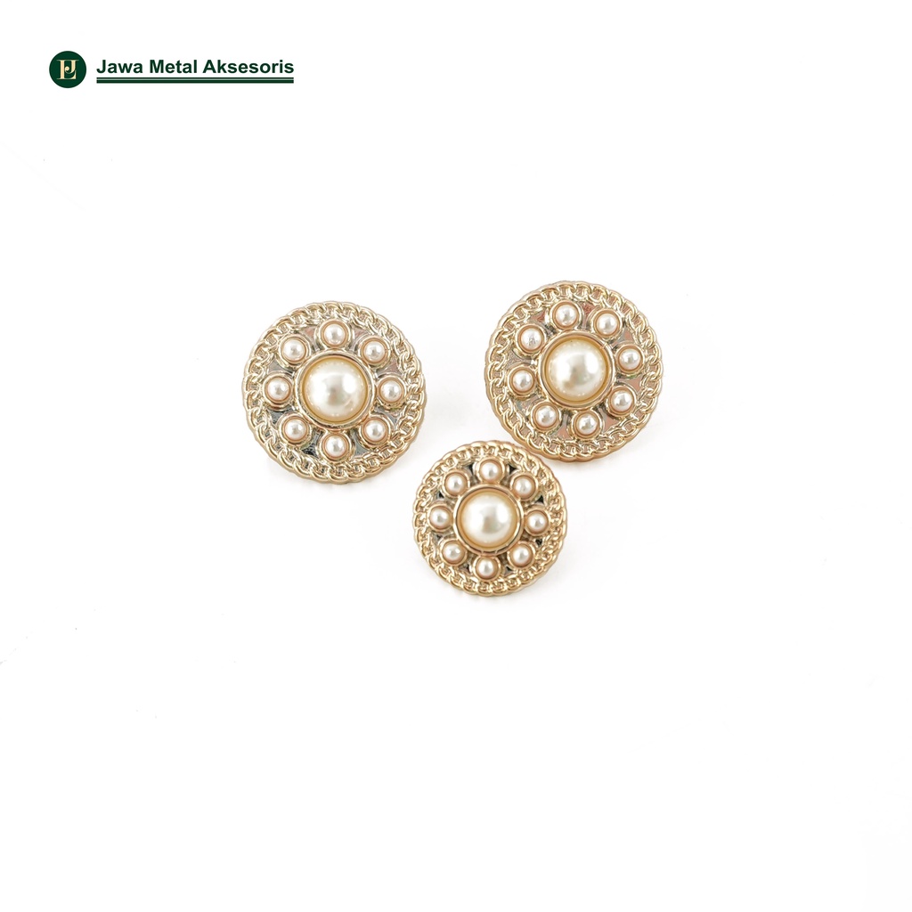 Jual Jawa Plastic Button Kancing Mutiara Motif Bunga Ukuran 18mm 21mm ...