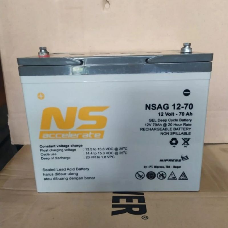 Jual Battery Gel Deep Cycle NS 12v-70ah | Shopee Indonesia
