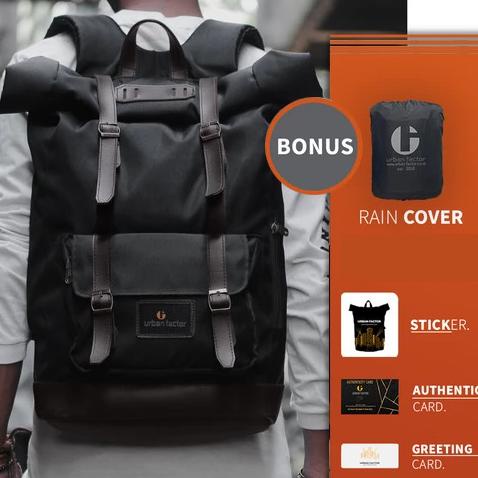 Jual Tas Ransel Backpack RollTop Waterproof Pria URBAN FACTOR Jam ...