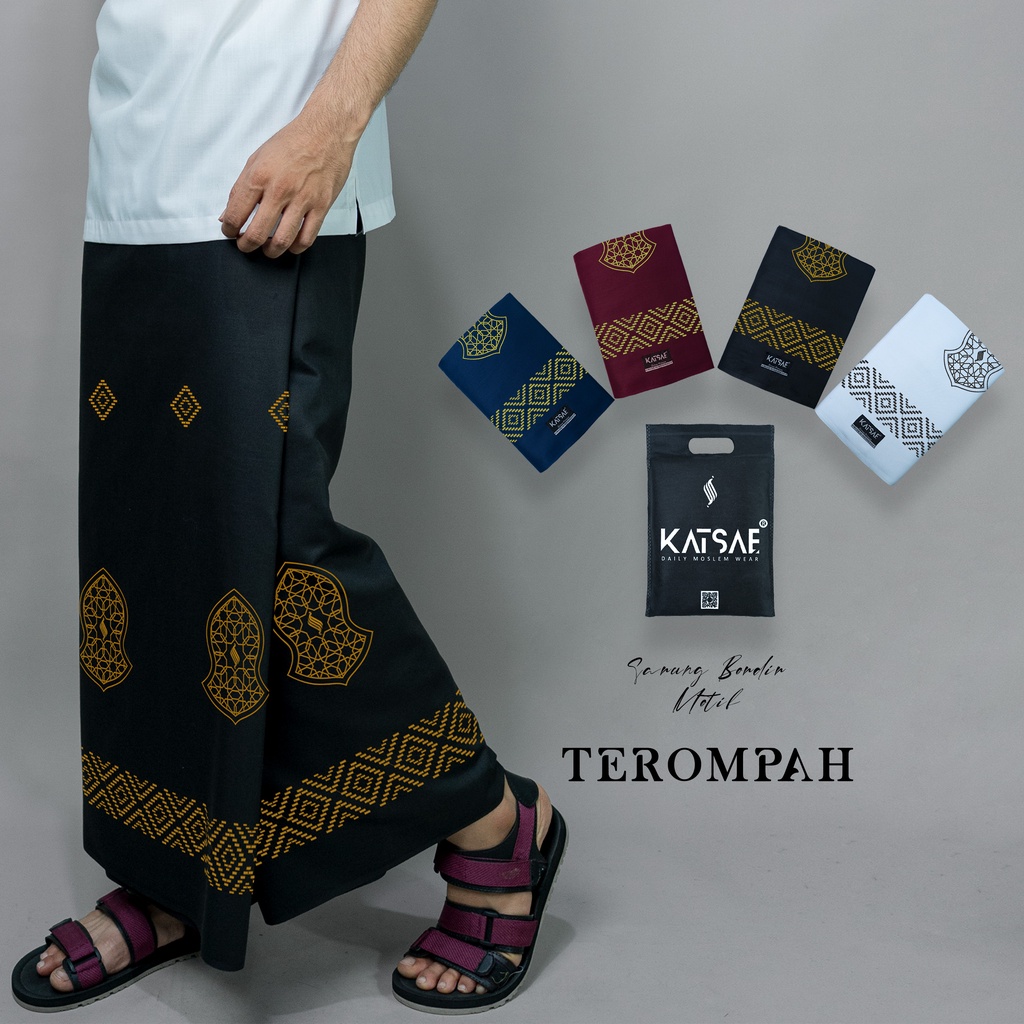 Jual KATSAE - Sarung Bordir Motif TEROMPAH Bordiran Timbul Sarung Pria ...