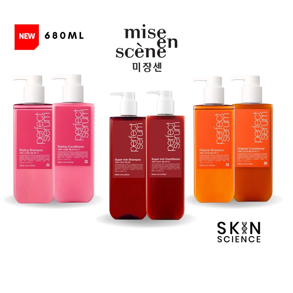 Jual Mise en Scene Perfect Serum Super Rich Styling Shampoo Conditioner