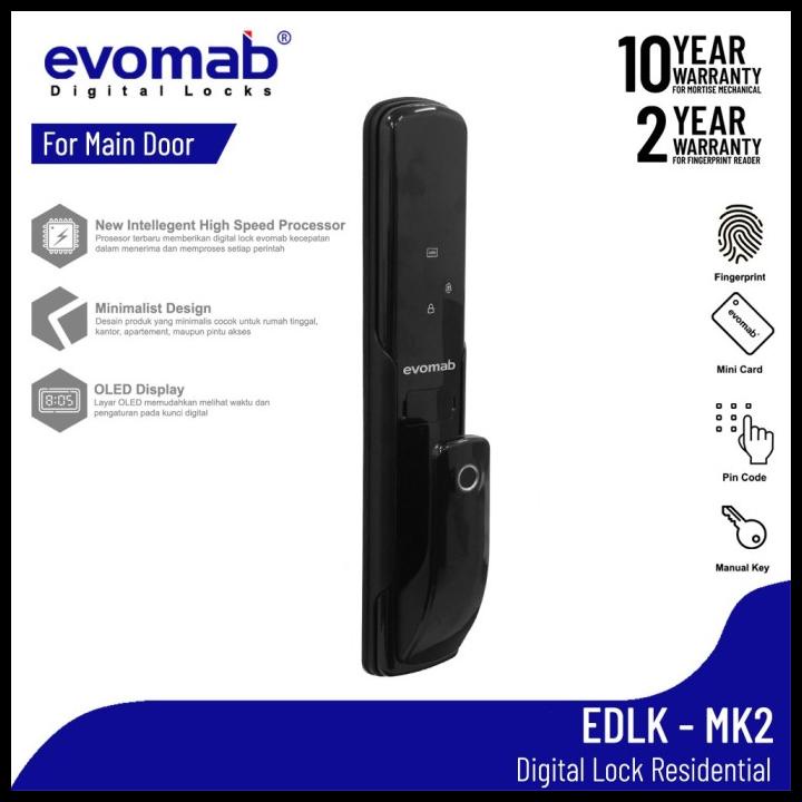 Jual Kunci Pintu Digital Smartlock Edlk Mk Evomab For Main Door Shopee Indonesia