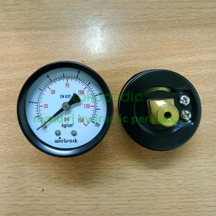 Jual Pressure Gauge Wiebrock Size 2" Inch 10 Bar/Kg Drat 1/4" Inch