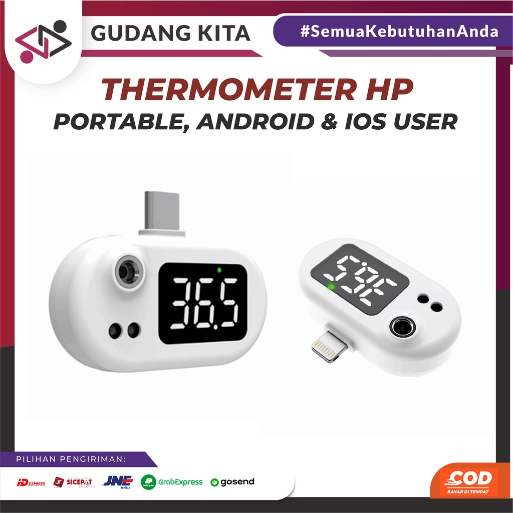 Jual THERMOMETER HP IPHONE ANDROID USB / TERMOMETER HANDPHONE INFRARED
