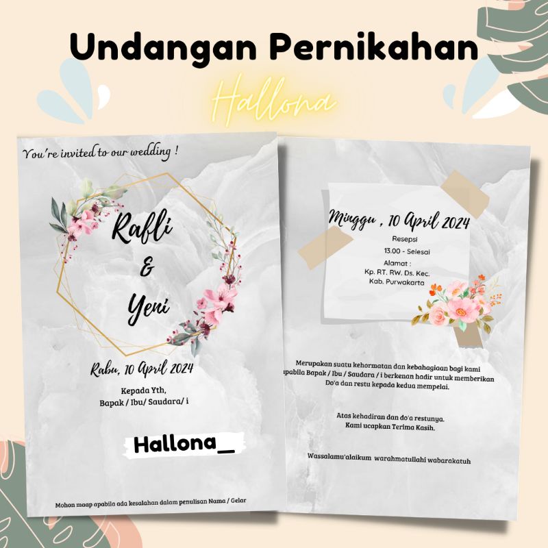 Jual Undangan Pernikahan ( Rustic simple dan aesthetic ) | Shopee Indonesia