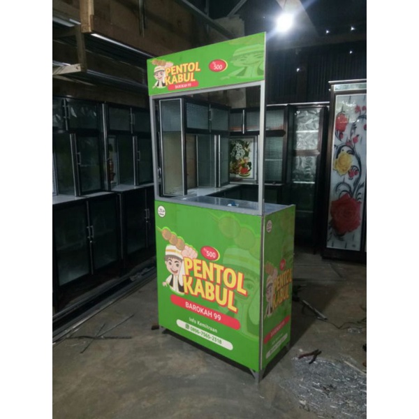 Jual Paket Komplit Hemat Meja Booth Lipat Usaha Pentol Bakso + Cetak