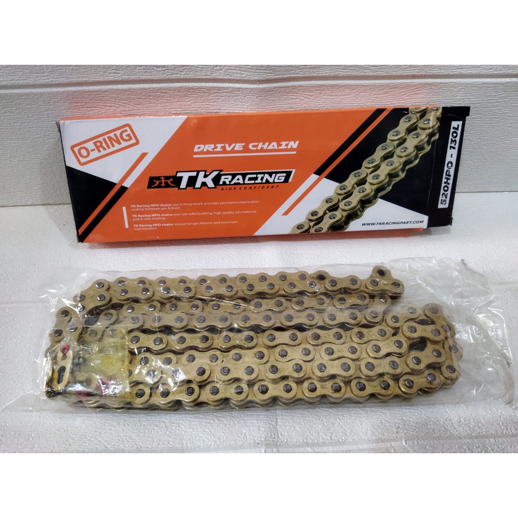 Jual TK Racing Rantai Roda Motor 520HPO 120L 130L Oring Gold | Shopee ...