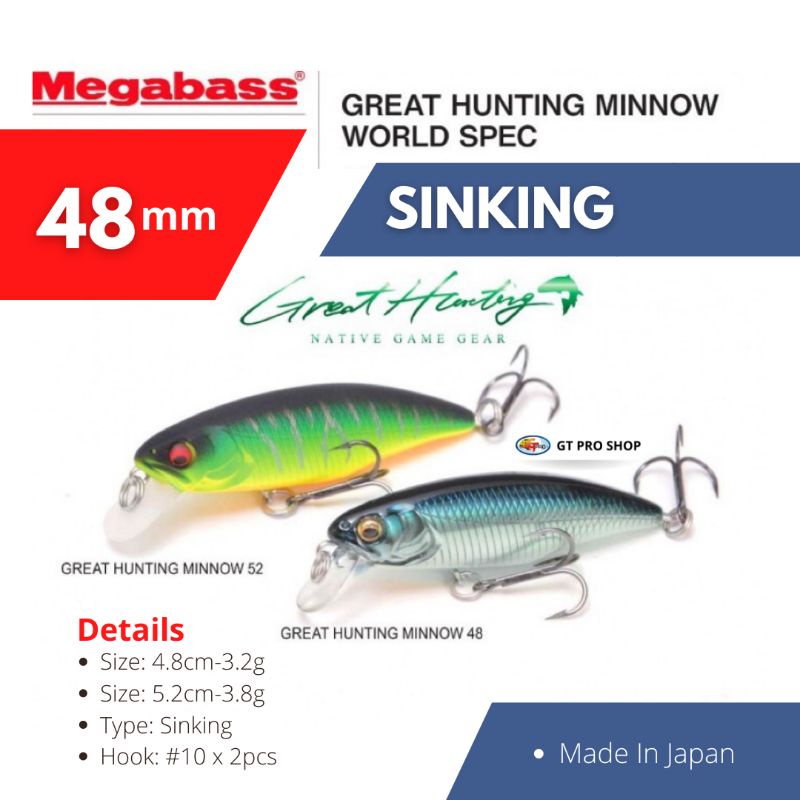 Leurre MEGABASS Great hunting HUMPBACK 46mm Al sabi yamame