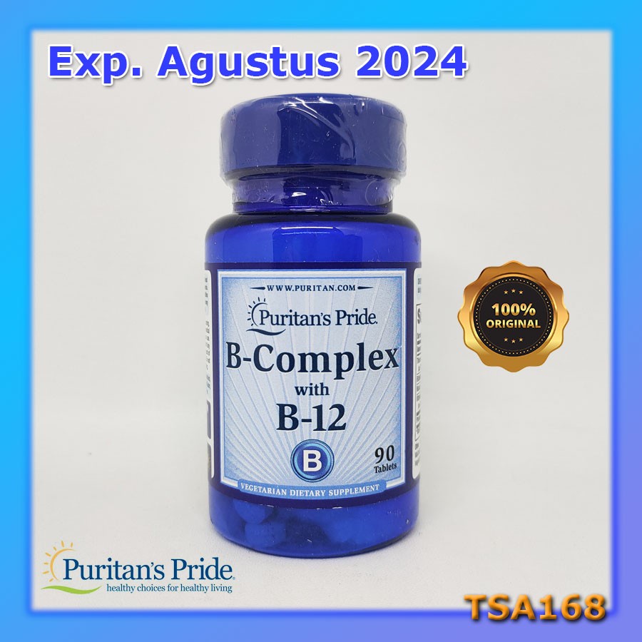 Jual Puritan Pride Vitamin B Complex with B12 B12 B1 B2 90 Tab Puritan's Shopee Indonesia