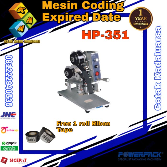 Jual Mesin Coding Expired / Hand Coding / Cetak Tanggal Produksi HP-351 ...