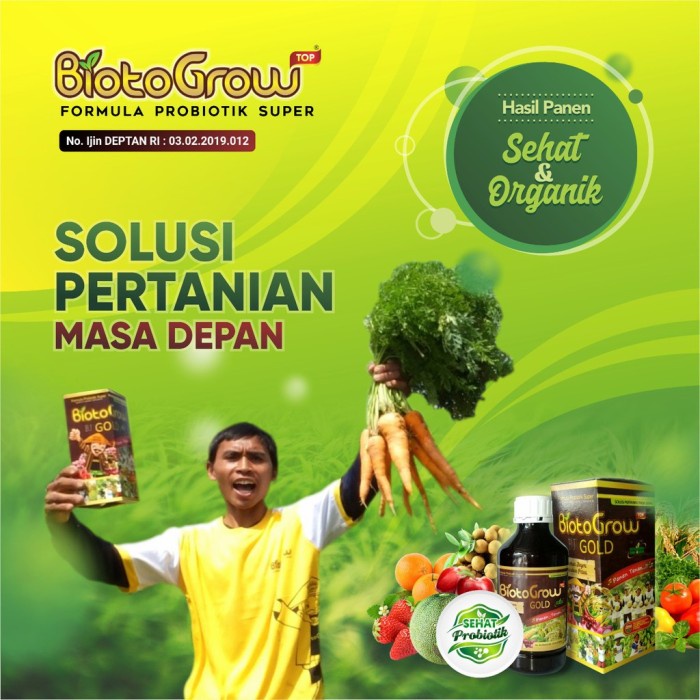 Jual Pupuk Organik Hayati Biotogrow Gold Formula Probiotik Super ...