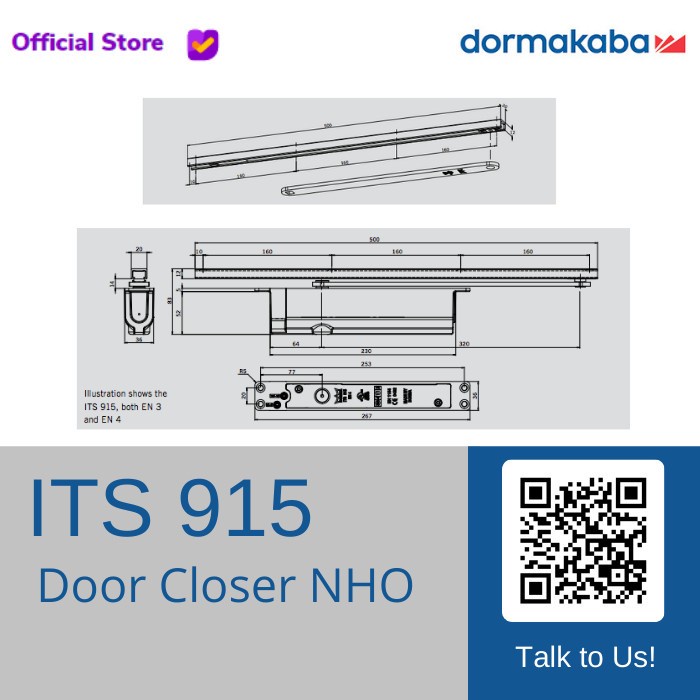 Jual Dorma Its915 En4 Nho Dormakaba Door Closer Its 915 En 4 Shopee