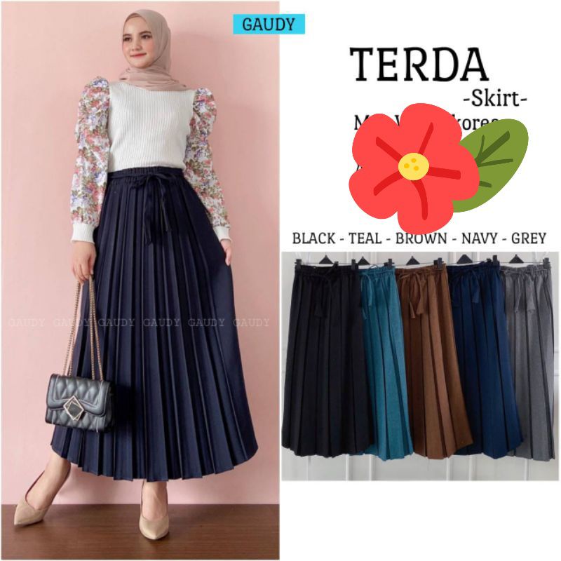 Jual Rok Plisket Semi Wol -Rok Kerja Wanita Formal Model Rempel - Rok ...