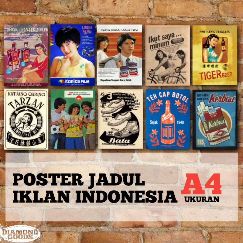 Jual poster aesthetic / wall art poster - iklan jadul | Shopee Indonesia