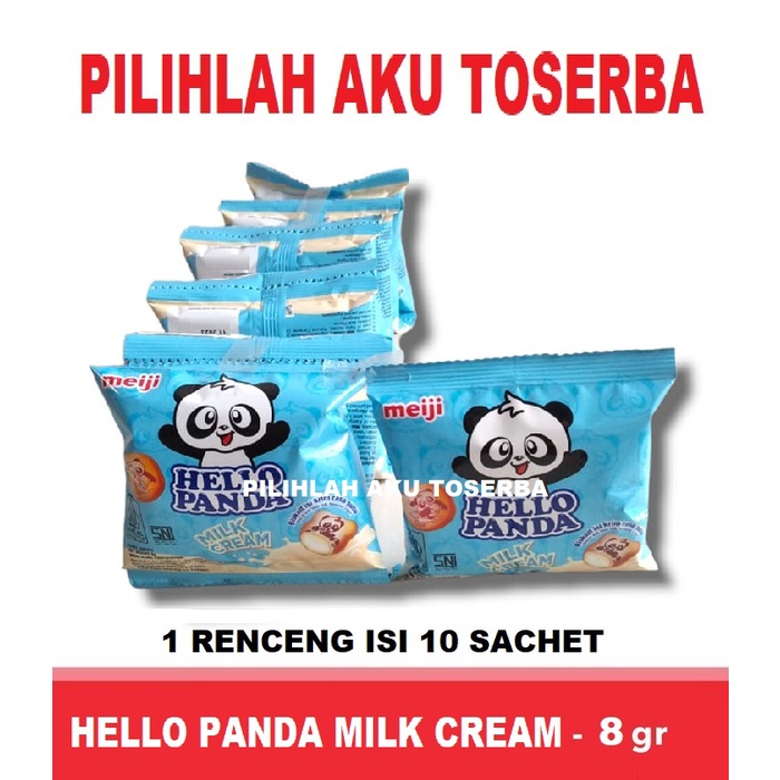 Jual Meiji HELLO PANDA Biscuit MILK CREAM RENCENG - (HARGA 1 RENCENG ...