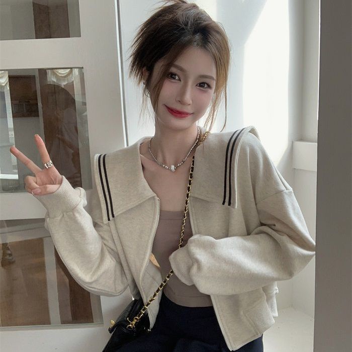 Tavimart Gaun Panjang Denim Musim Gugur Wanita Kasual Kerah Lengan Panjang Koboi Panjang Vestidos Korea Elegan Kerja Ol Jeans Gaun