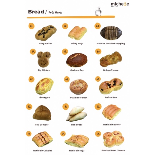 Jual MICHELLE BAKERY Roti Manis (Sweet) / Asin (Savoury) / Puff Pastry ...
