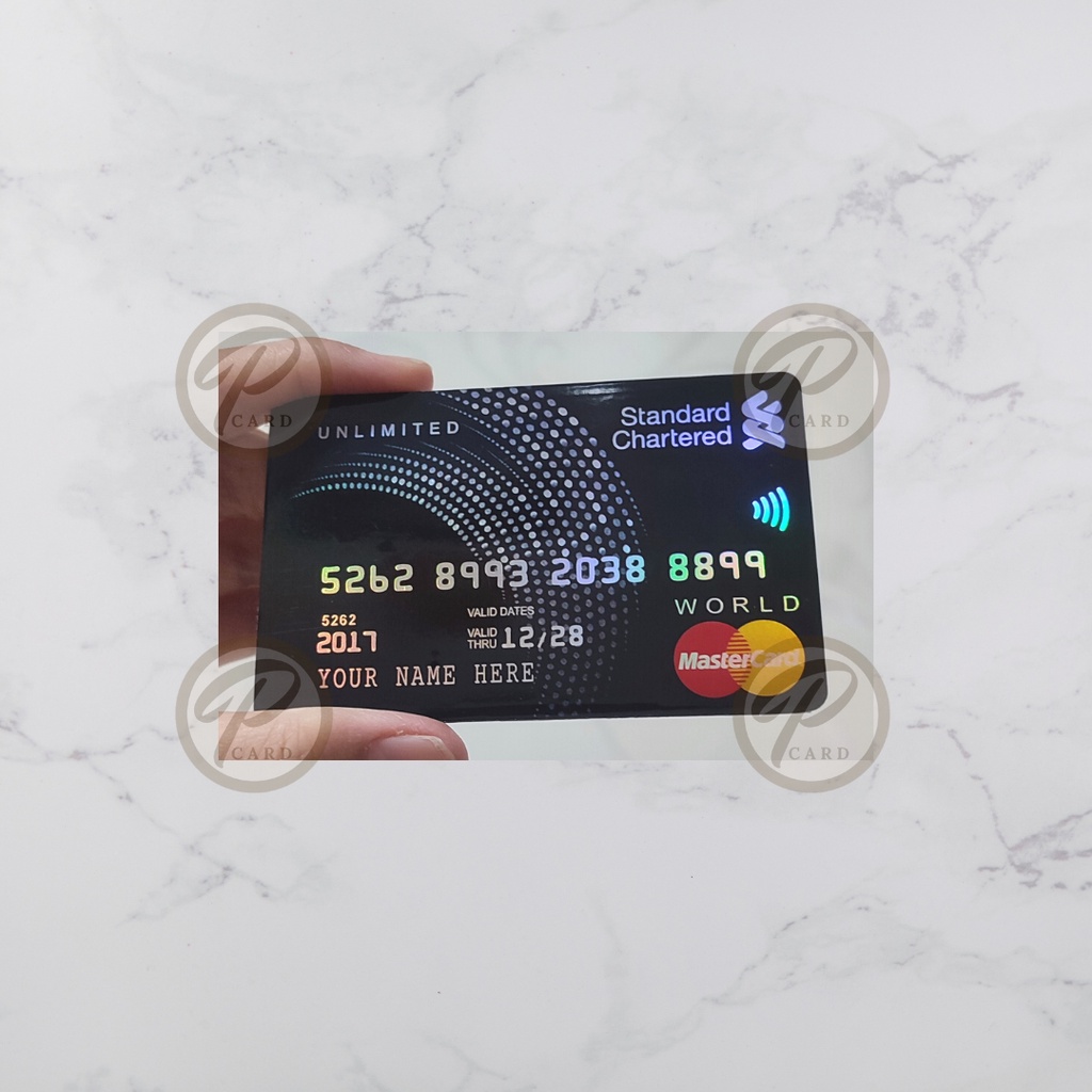 Jual STANDARD CHARTERED Hologram Skin Card - Card Cover Skin Sticker ...