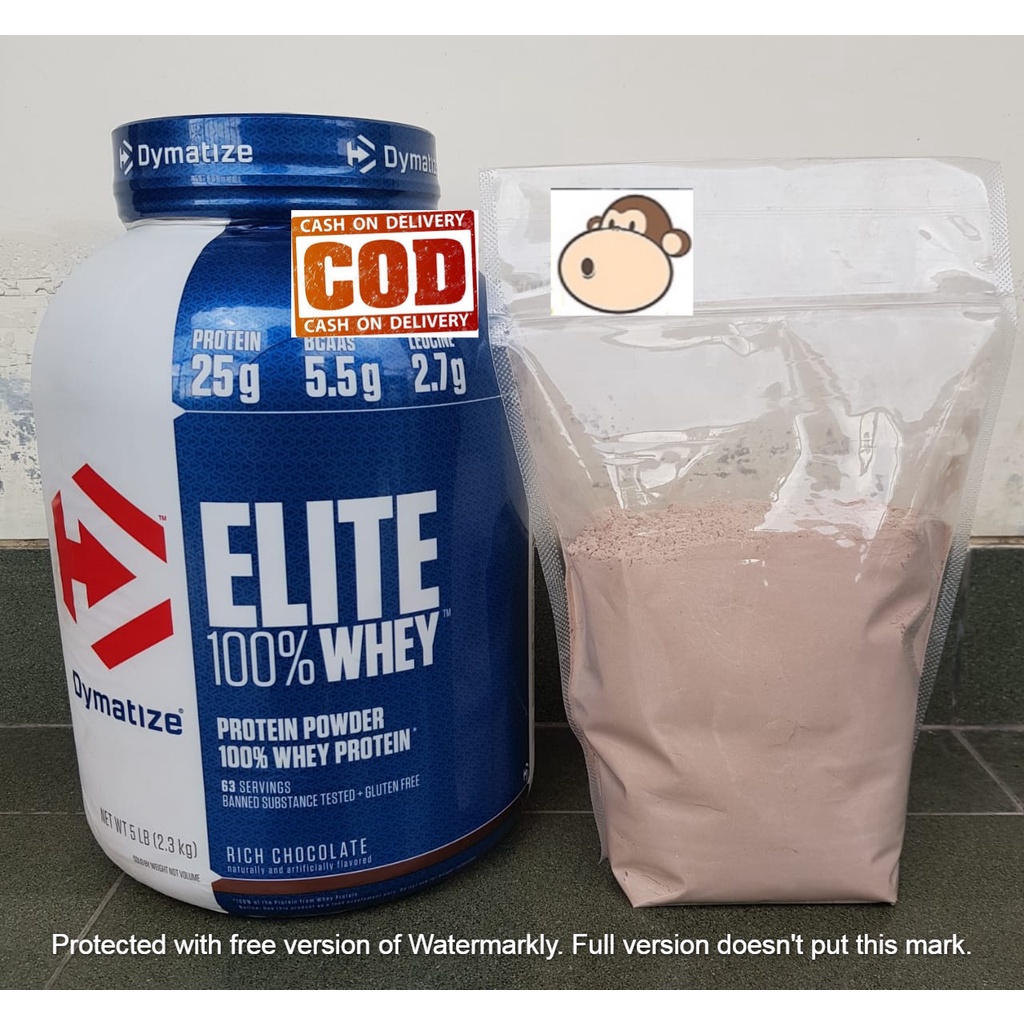 Jual Dymatize Elite whey protein Isolate 1 lbs / 450 gram (Repacking