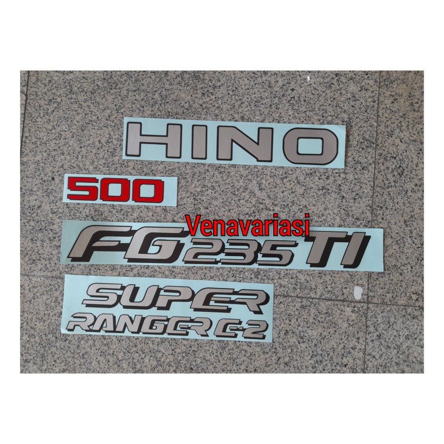 Jual Sticker Mobil Hino Super Ranger E2 500 FG235TI Full Set Stiker ...