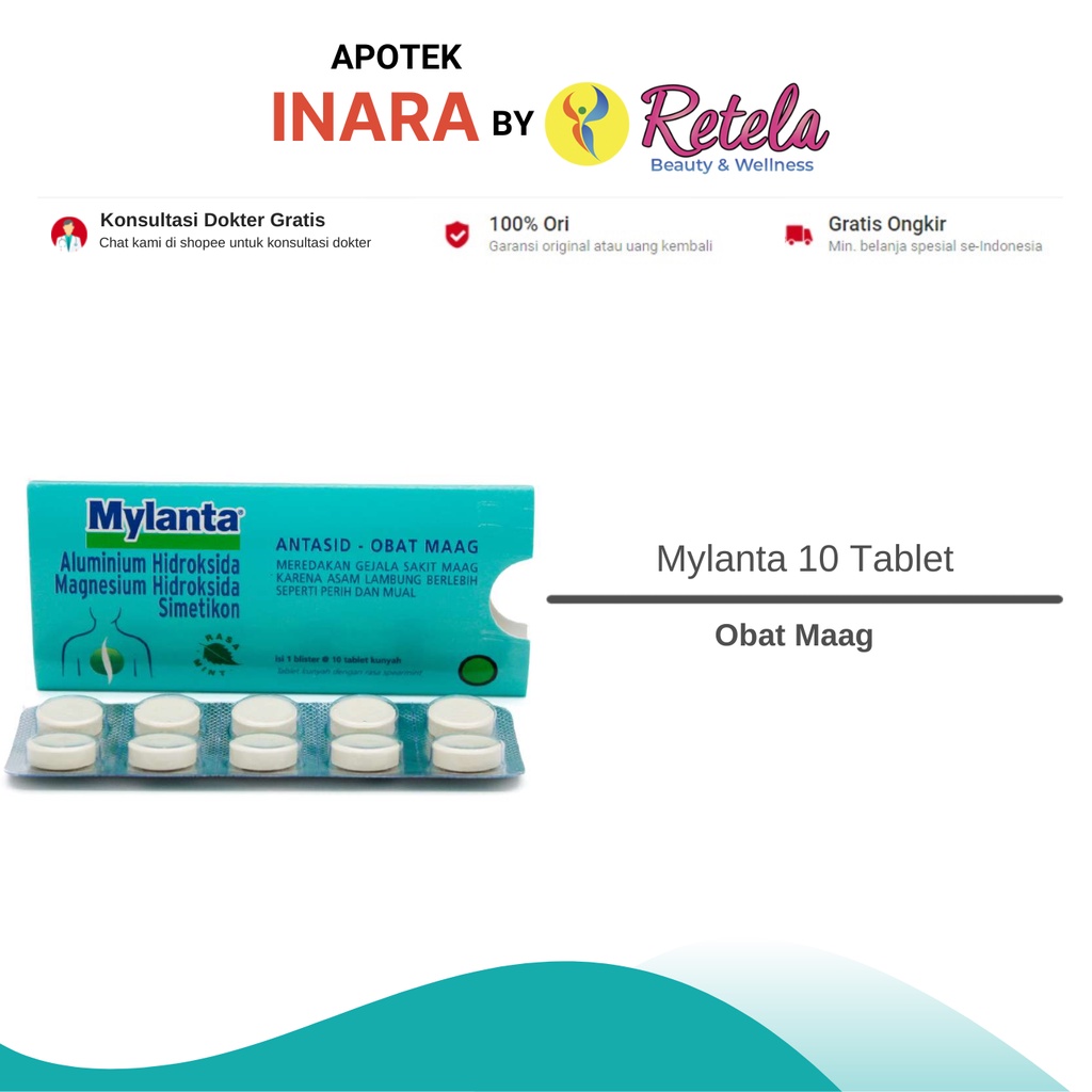 Jual MYLANTA 1 STRIP 10 TABLET | Shopee Indonesia