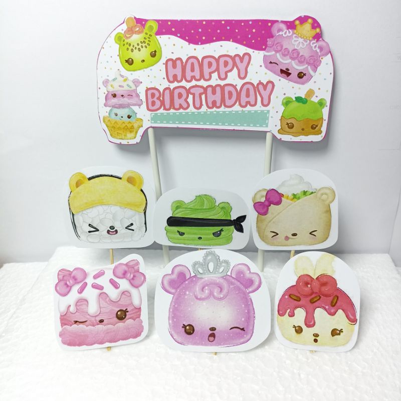 Jual Topper Kertas Num Nom- Topper Kue Ulang Tahun Bahan Kertas- Topper ...