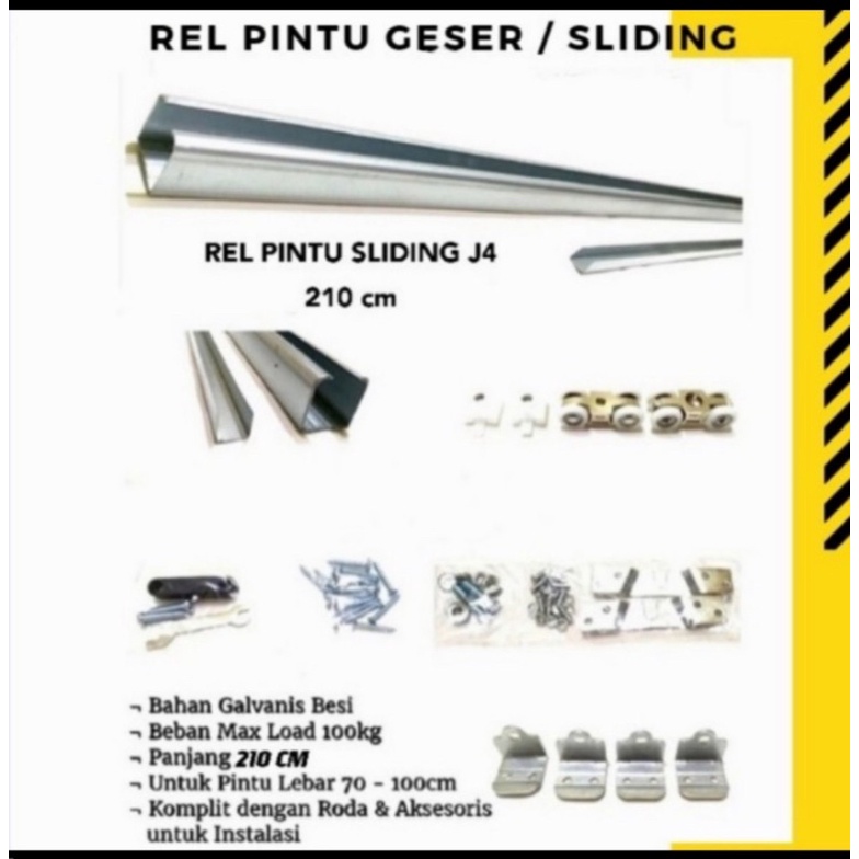 Jual Rel Pintu Sliding J4 Satu Set Pintu Geser J4 A4 rel pintu sleding ...