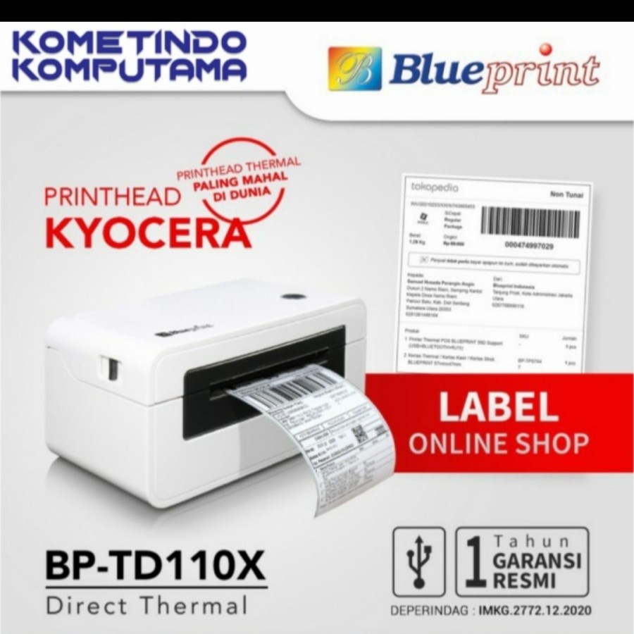 Jual ECO 100x150mm isi 500 Label Sticker, Resi BLUEPRINT ECO Direct ...