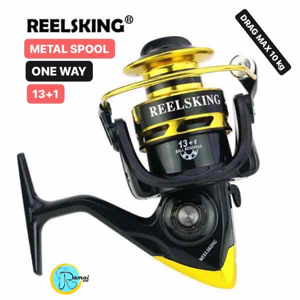 Jual Reelsking Reel Spool Metal 13+1BB One Way Fishing Reel SF 1000-7000