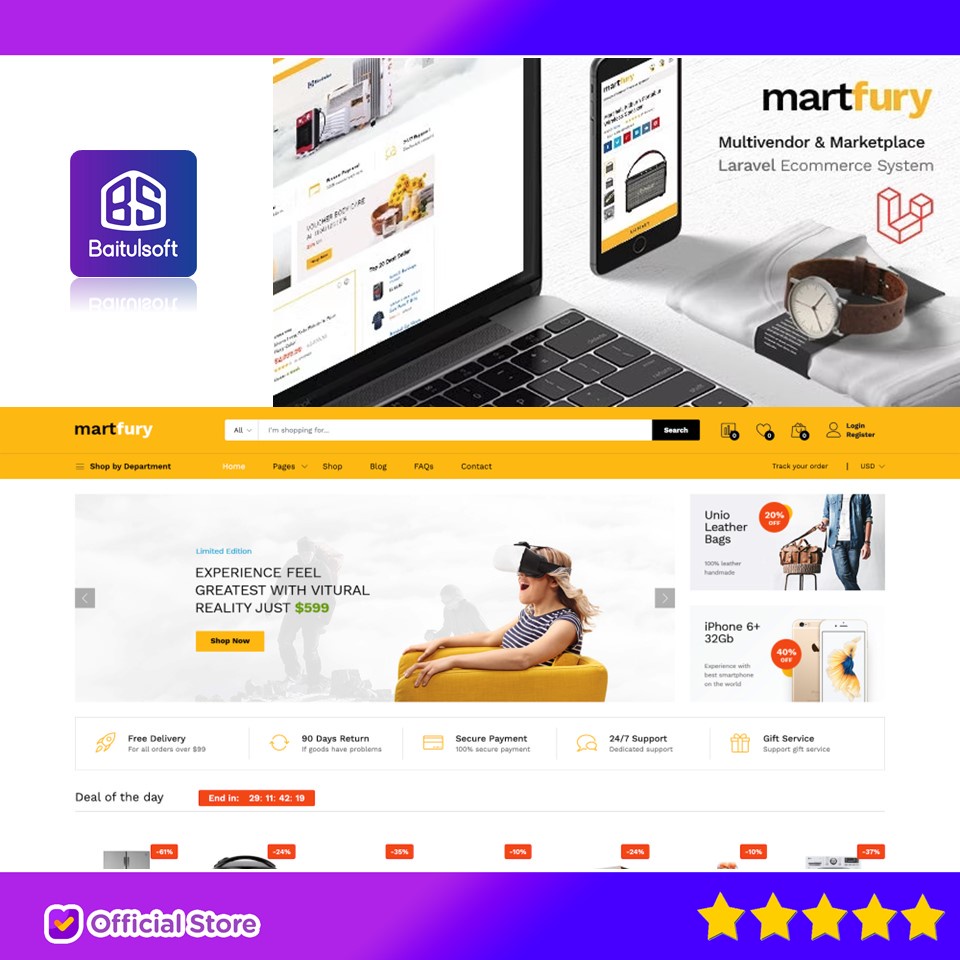 Jual SOURCE CODE APLIKASI MARTFURY - MULTIVENDOR / MARKETPLACE LARAVEL ...