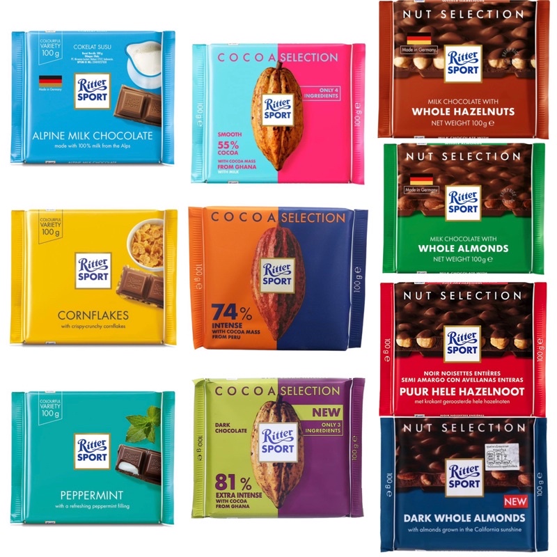 Jual Cokelat Ritter Sport Chocolate 100gr / Cokelat / Ritter / Sport ...